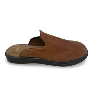 Lusso Cloud Pelli Mens Brown Smooth Leather Mules Slip On Comfort Shoes Size 12